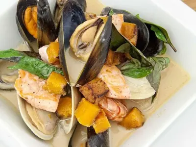 Pumpkin Cream with Clams Recipe