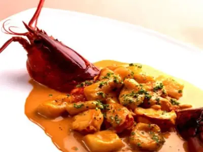 Roasted Lobster With Almonds And Pistachio Cream Recipe