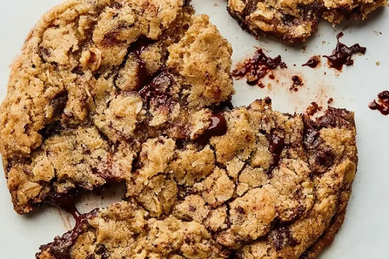 Apple Oatmeal Dark Chocolate Chip Cookies Recipe