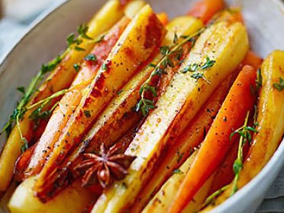 Parsnips with Sticky Maple Glaze