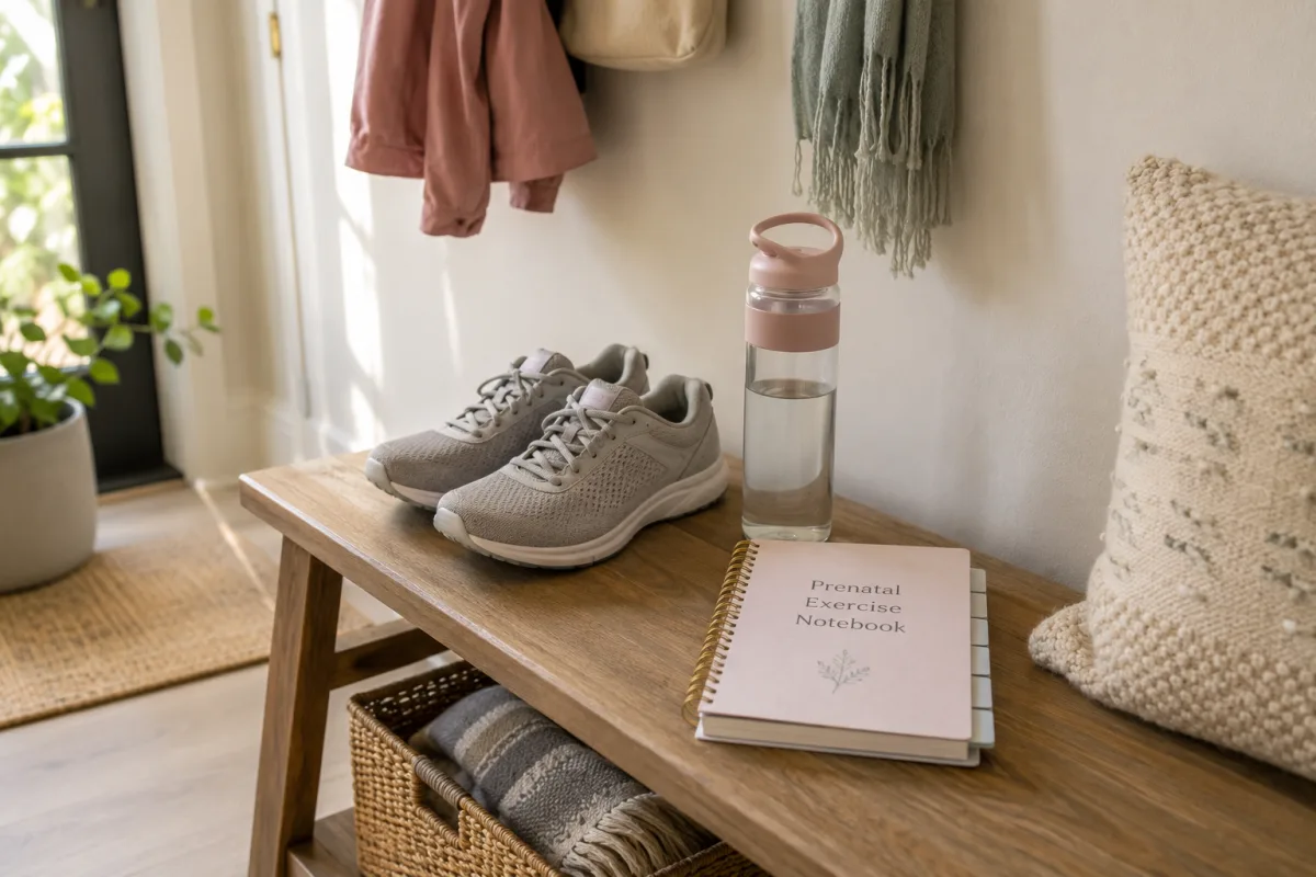 First trimester walking exercise setup