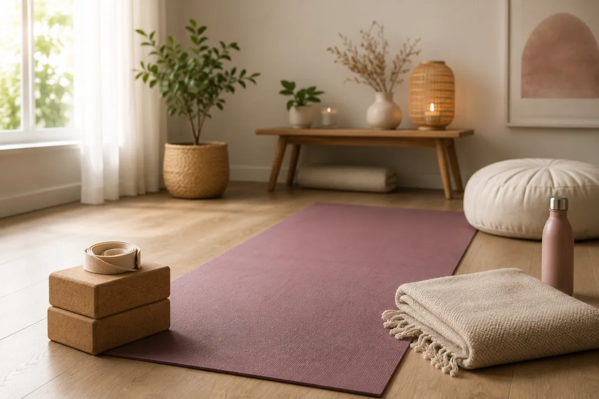 First trimester prenatal yoga setup
