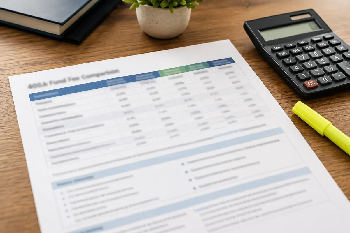 401k fee review worksheet