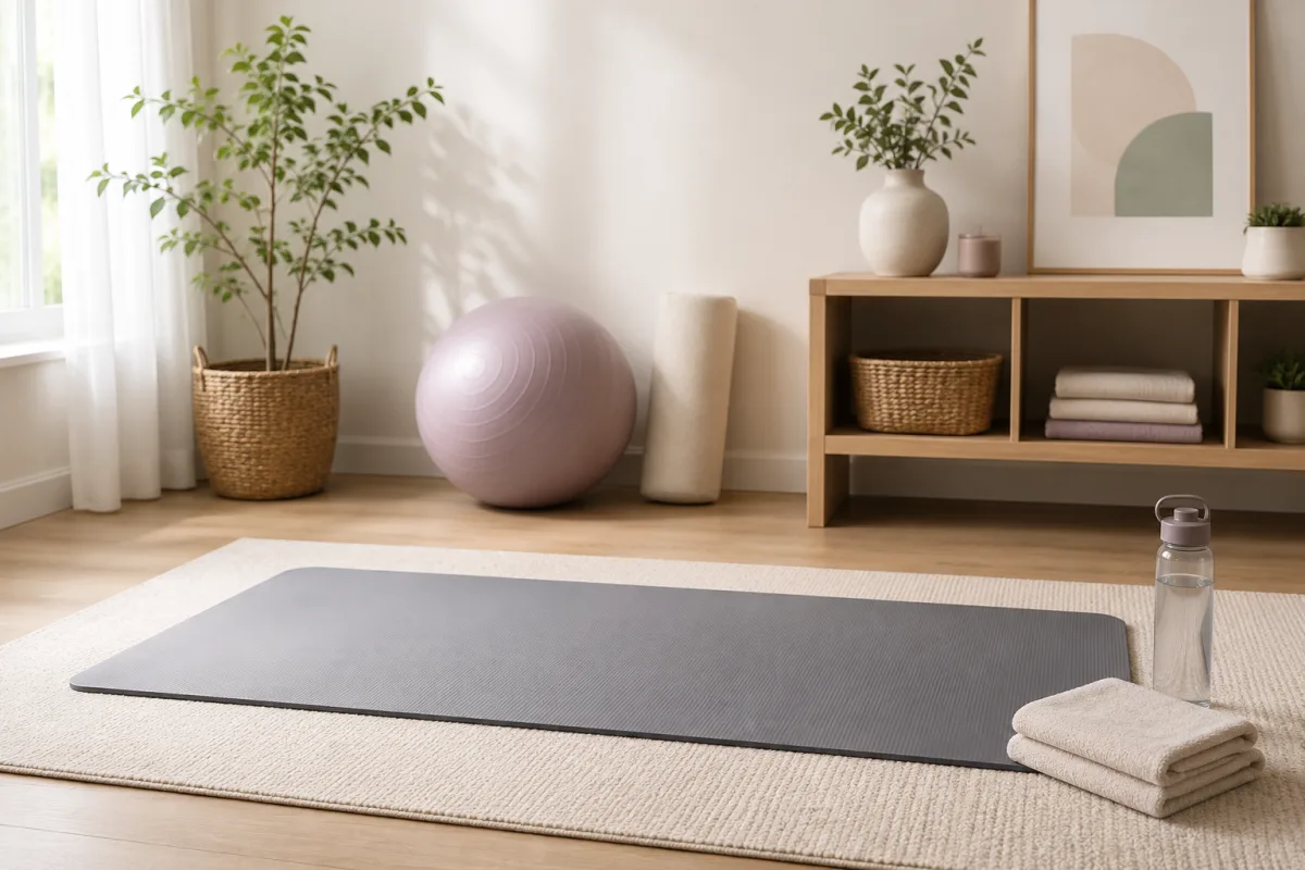 Hands and knees pregnancy exercise setup