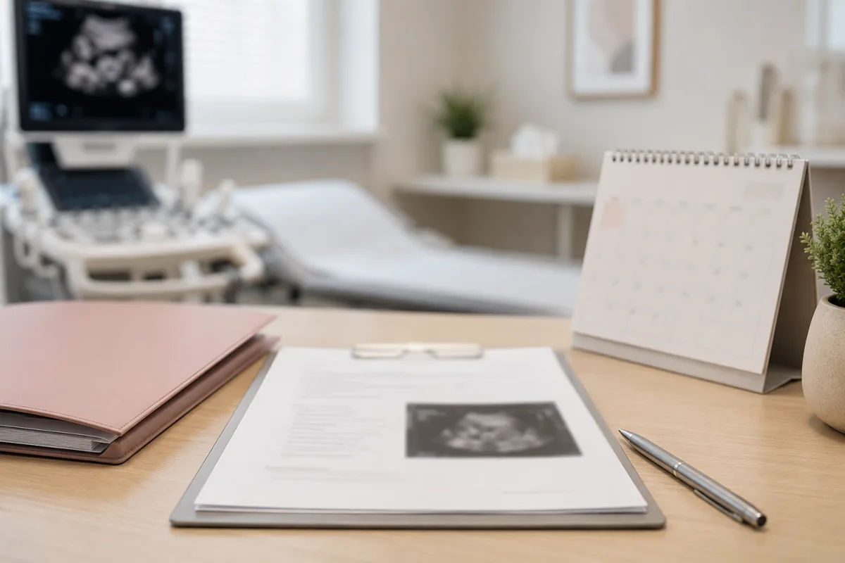 Fetal development ultrasound appointment notes
