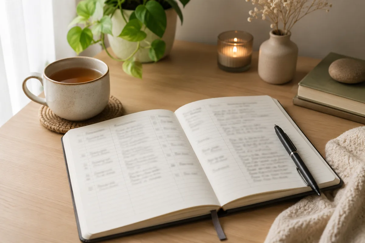 Anxiety trigger tracking notebook
