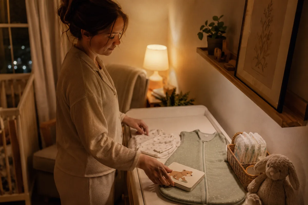 Simple bedtime routine for baby sleep training