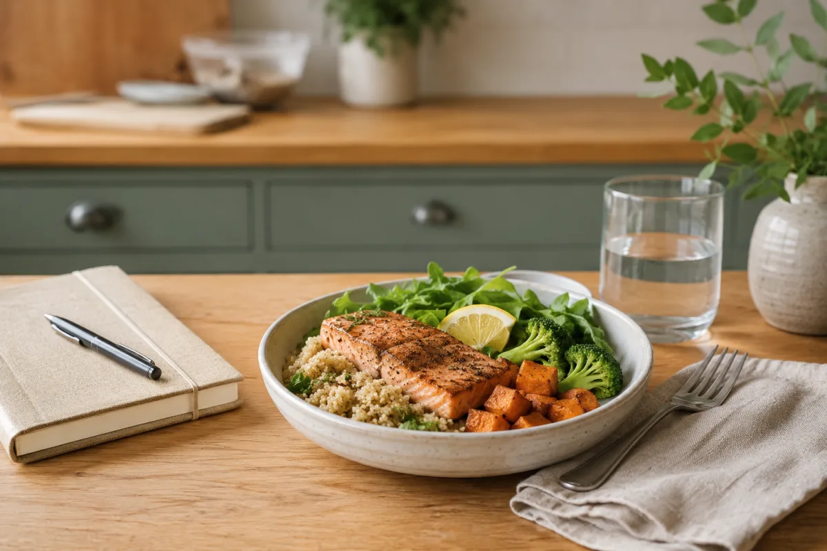 Balanced diet food table