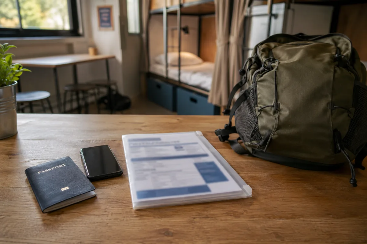 Backpacker travel documents