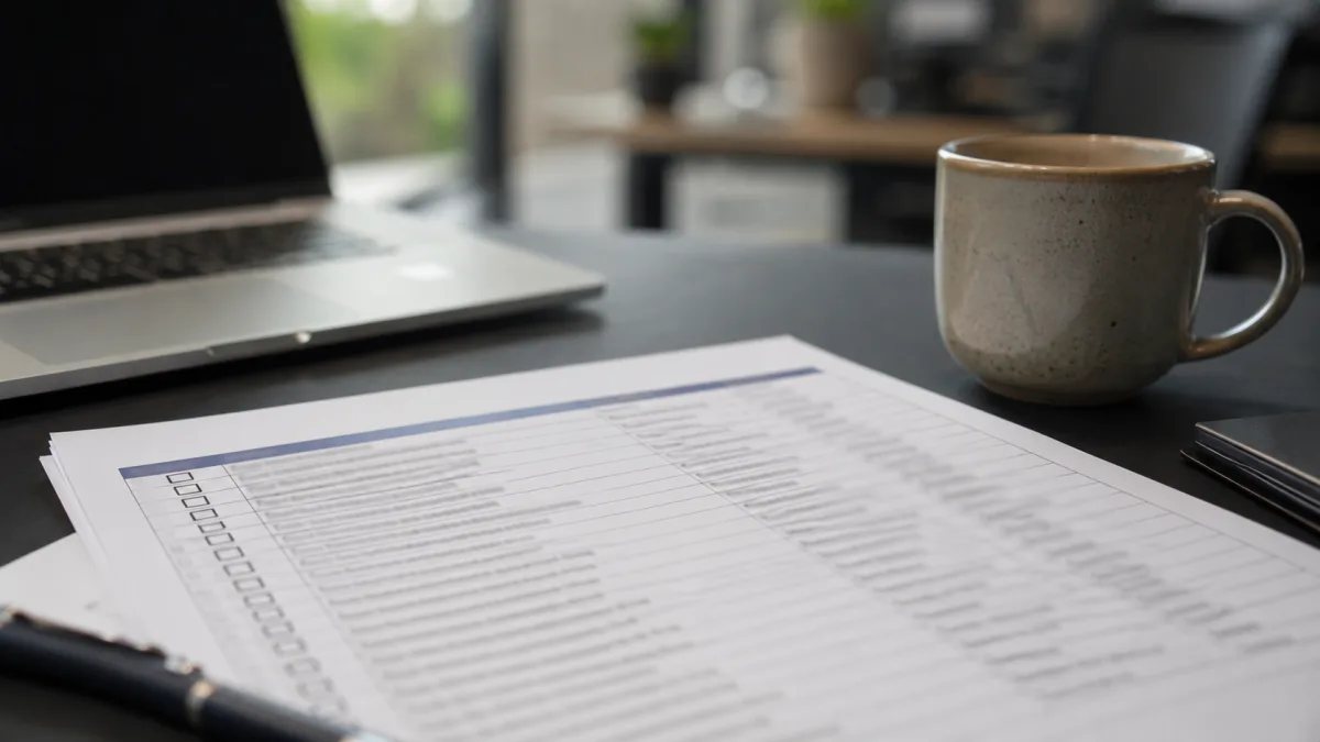 Problem solving action owner checklist
