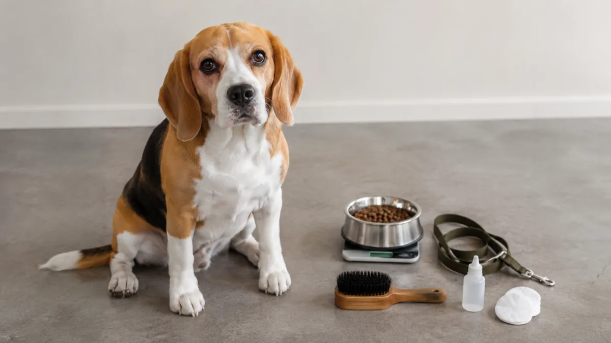 Beagle health care routine items