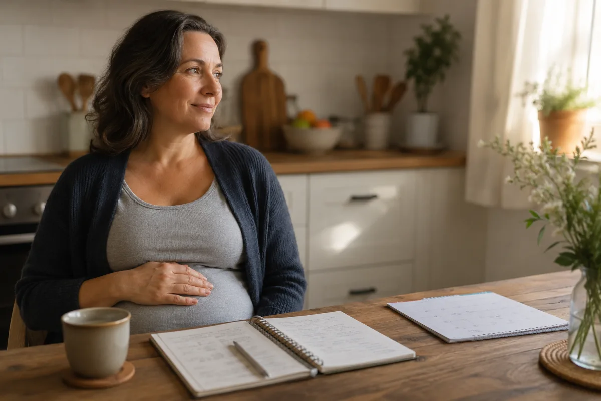 Pregnant person over 40 planning prenatal questions
