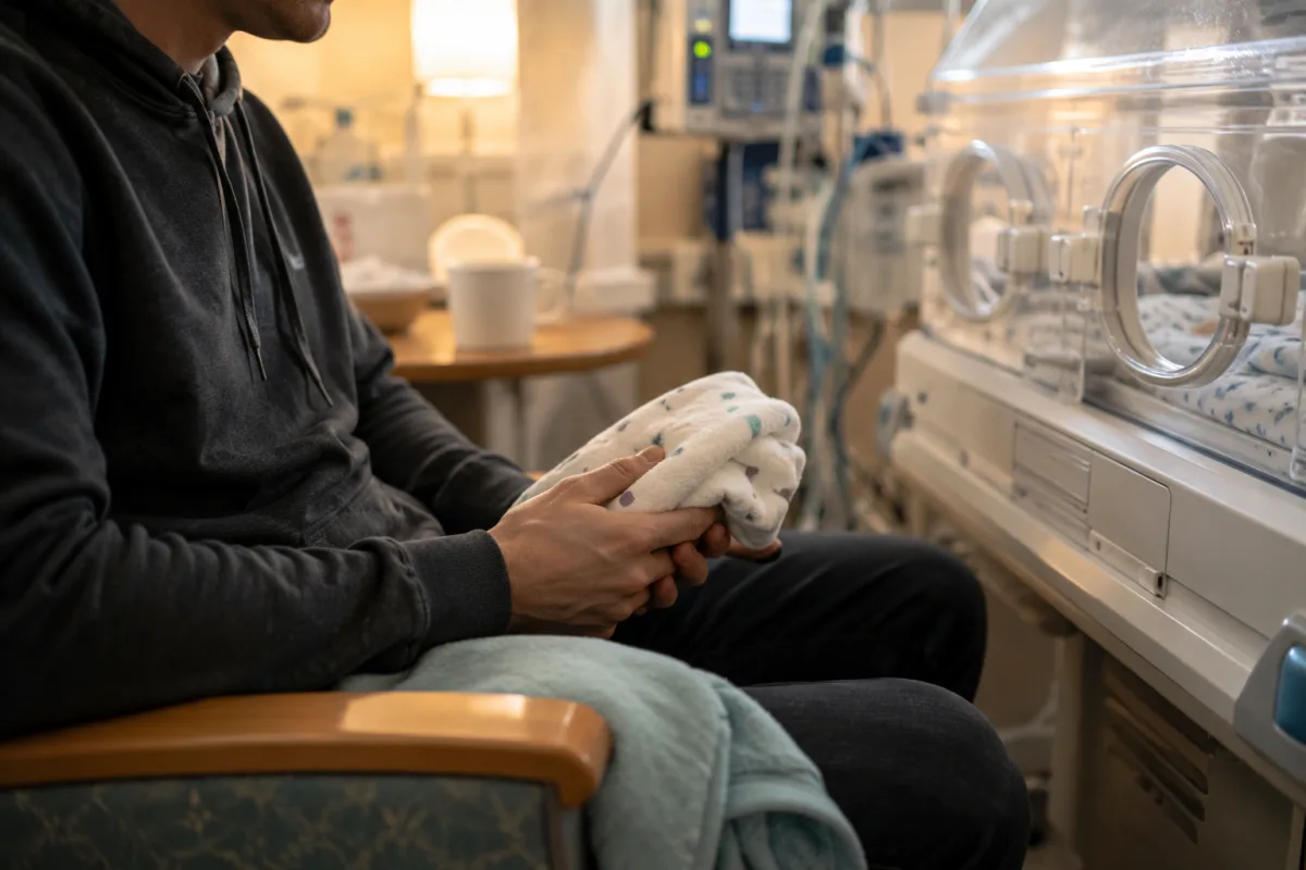 partner bonding with premature infant