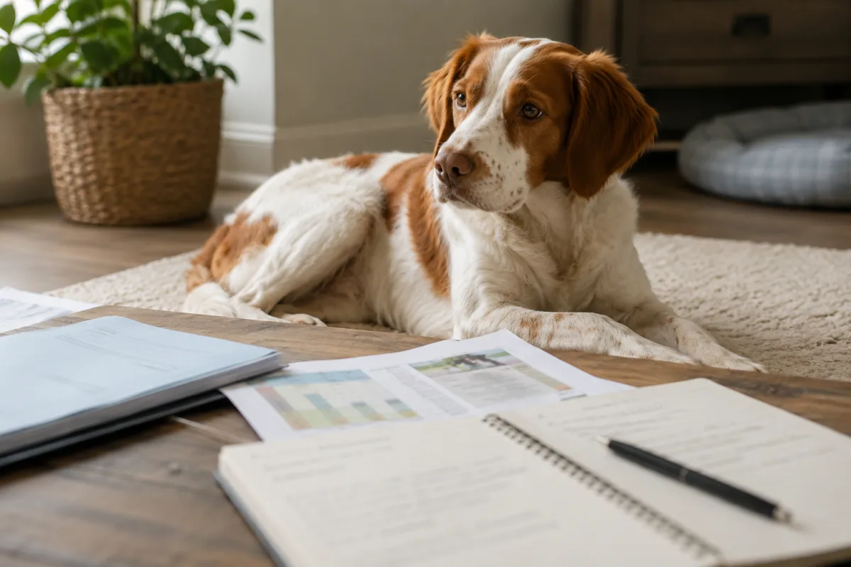 Brittany health records and breeder questions