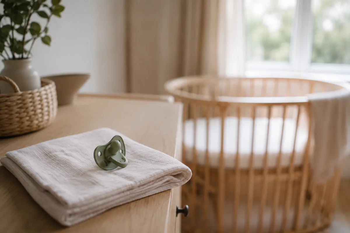 Safe newborn pacifier setup