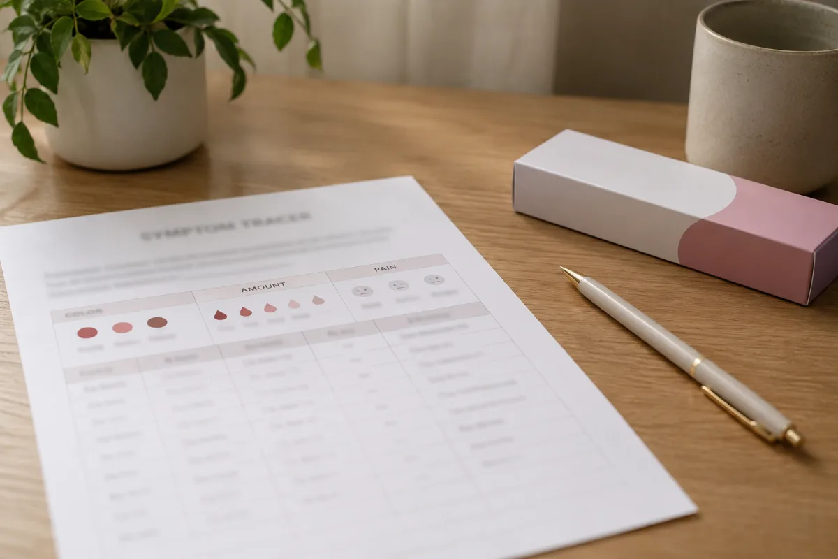 Pregnancy bleeding symptom tracking