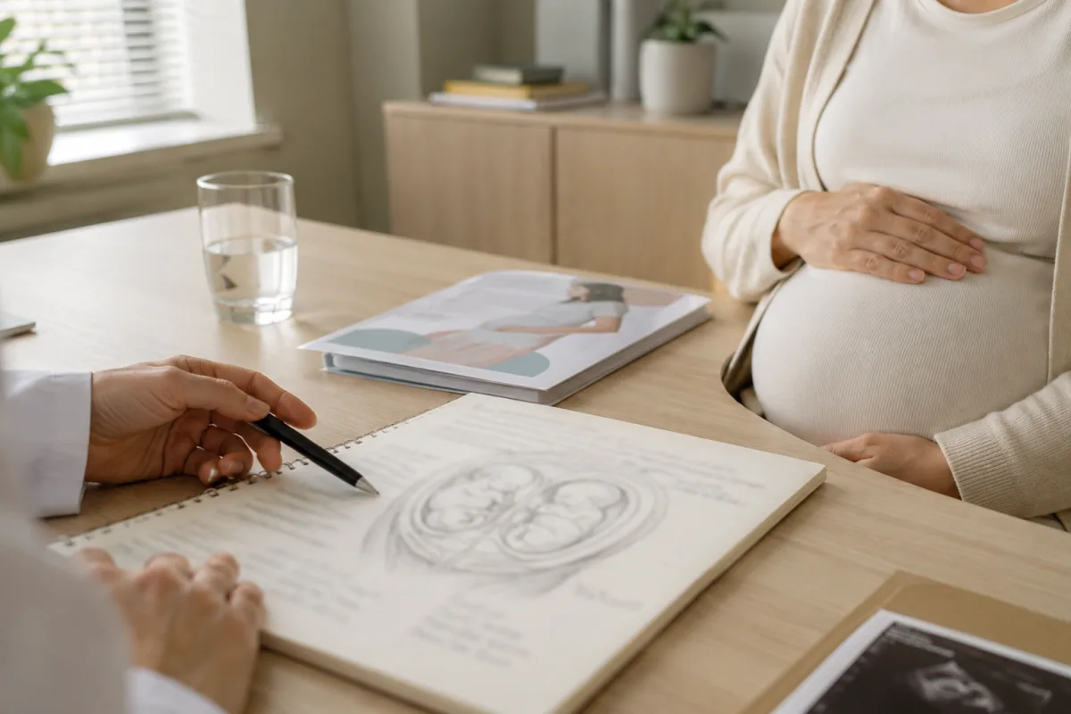 Twin pregnancy sacs and placenta notes