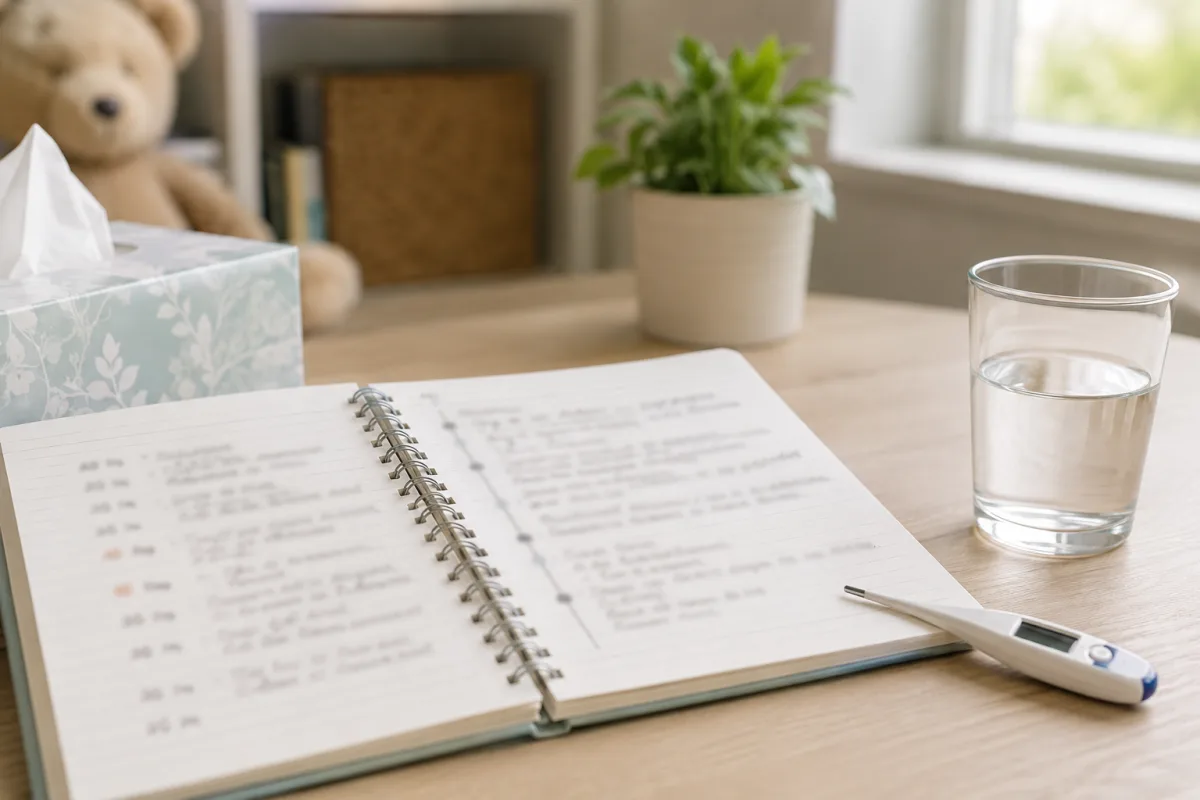 Child symptom timeline notes