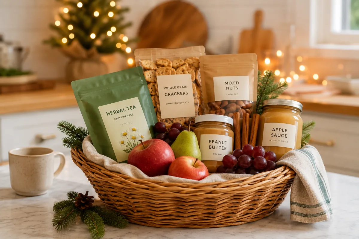 Pregnancy safe Christmas snack basket
