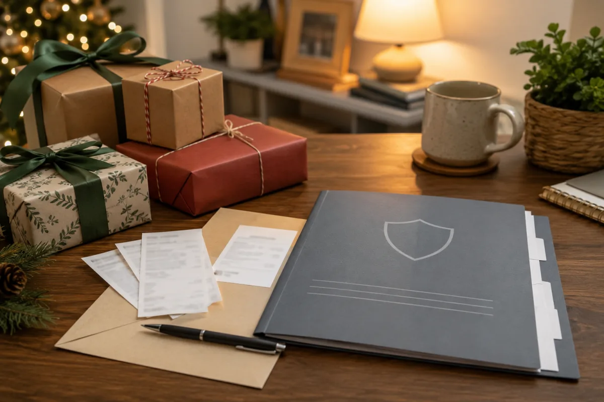 Holiday gift insurance receipts