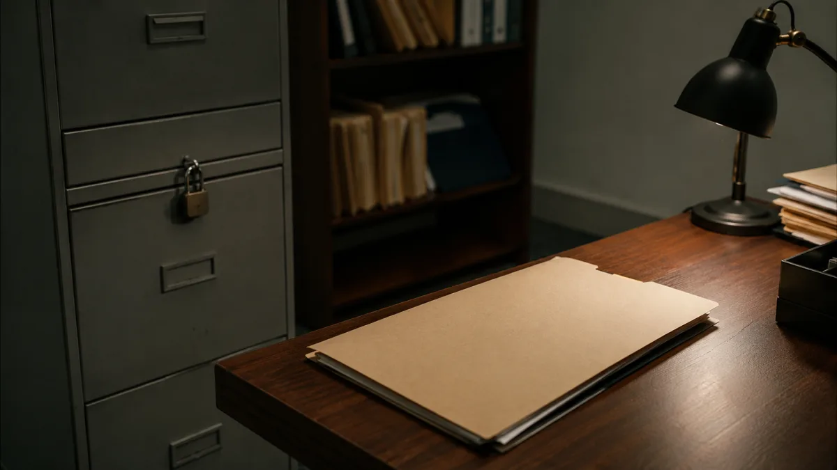 Confidential funeral records stored safely