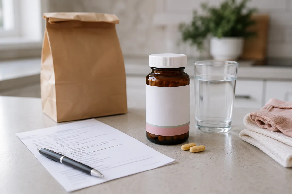 Pregnancy medication list prepared for pharmacist conversation