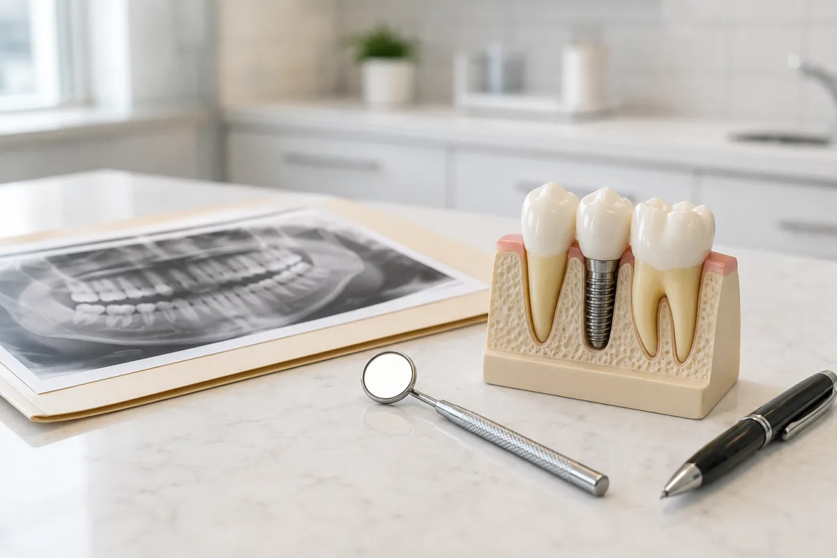 Dental crown repair evaluation checklist