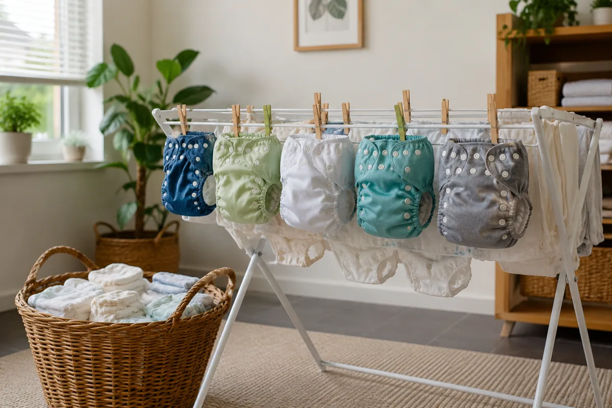 Cloth diaper laundry drying