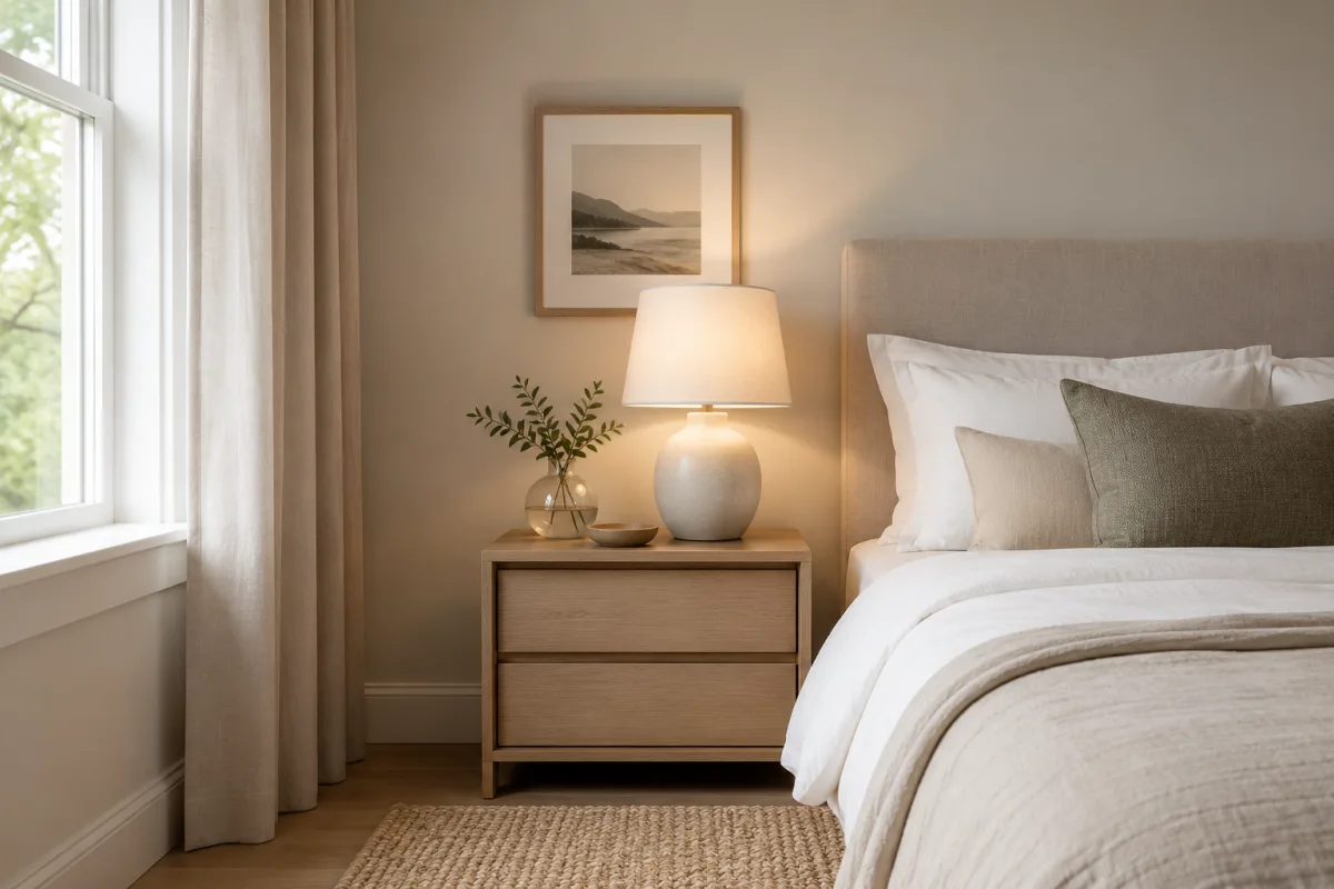 Calm bedroom feng shui adjustment