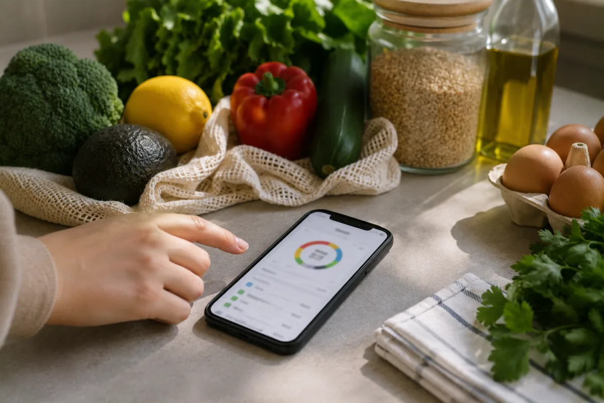 Food journal software database