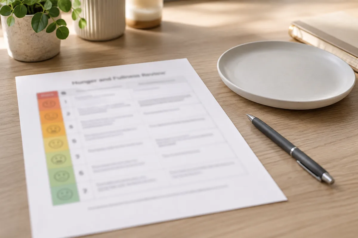 Hunger fullness food journal review