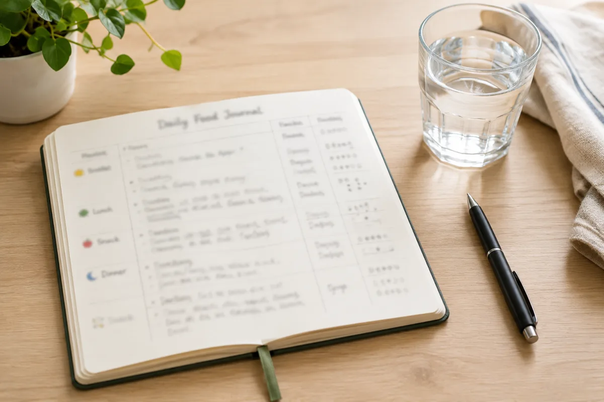 Simple food journal meal log