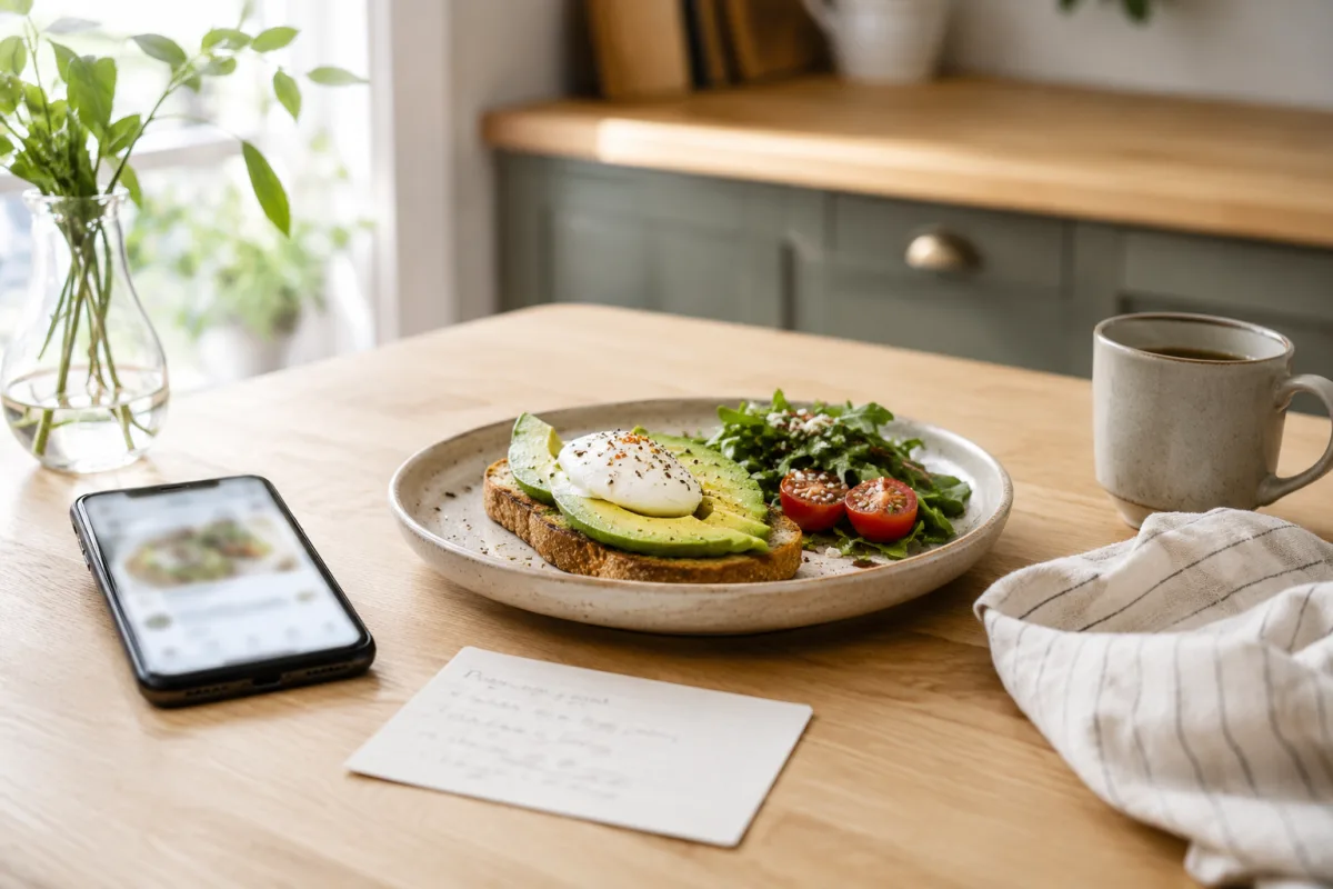 Photo food journal setup
