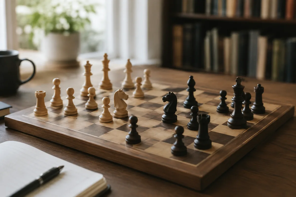 Chess board for focus practice