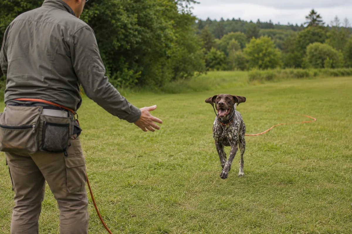 GSP practicing recall on a long line