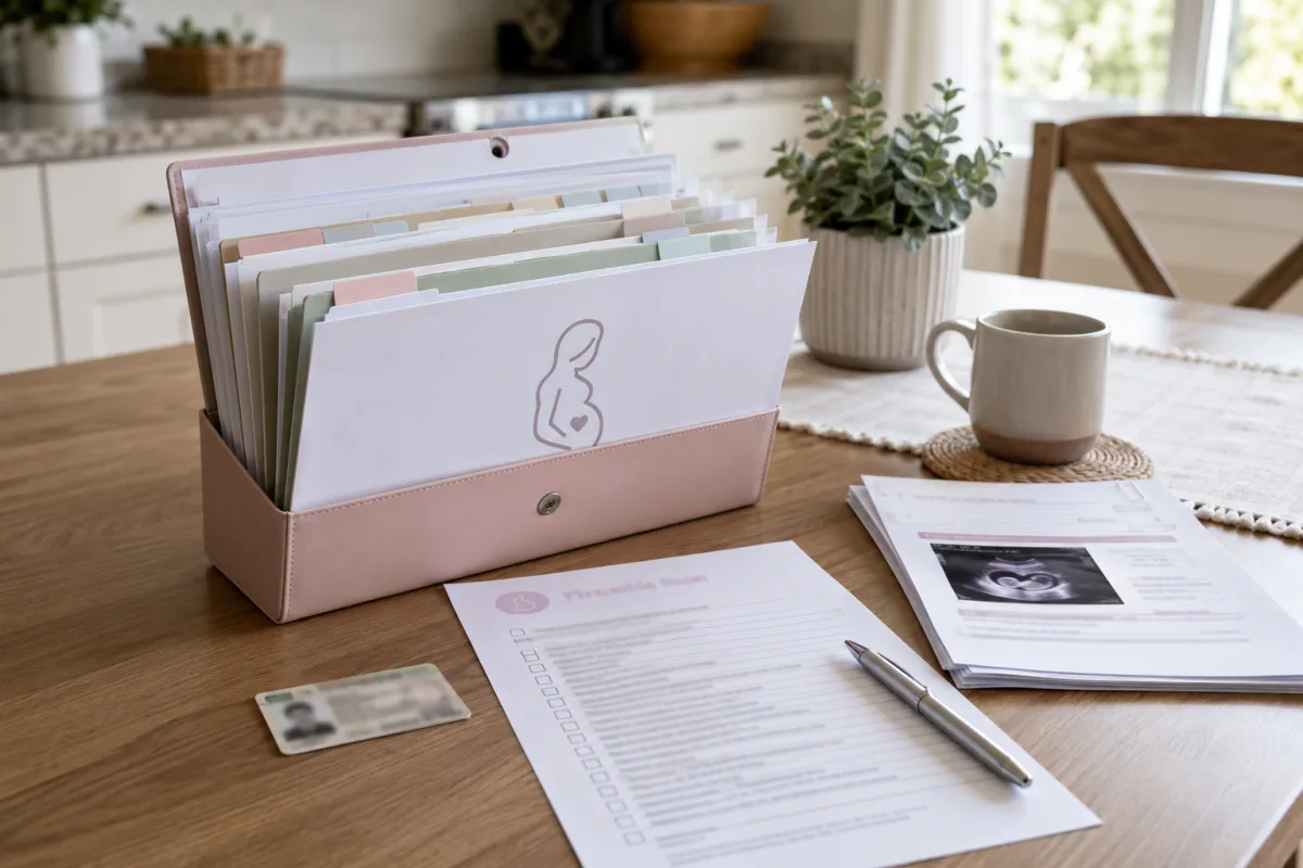 Military pregnancy paperwork folder