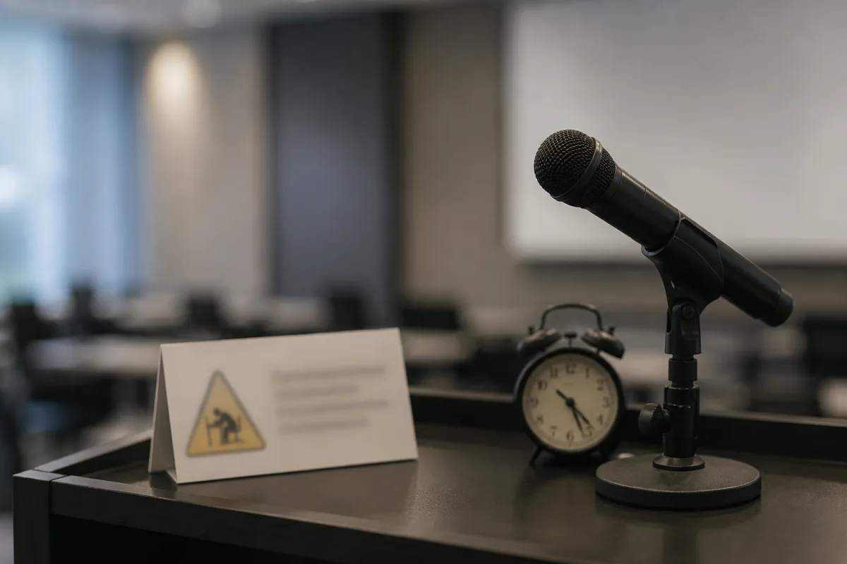 Sedation risk before public speaking