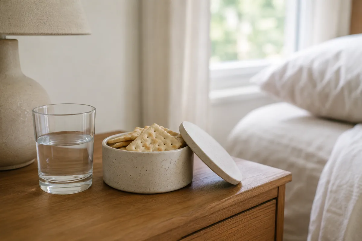 Pregnancy nausea bedside snacks