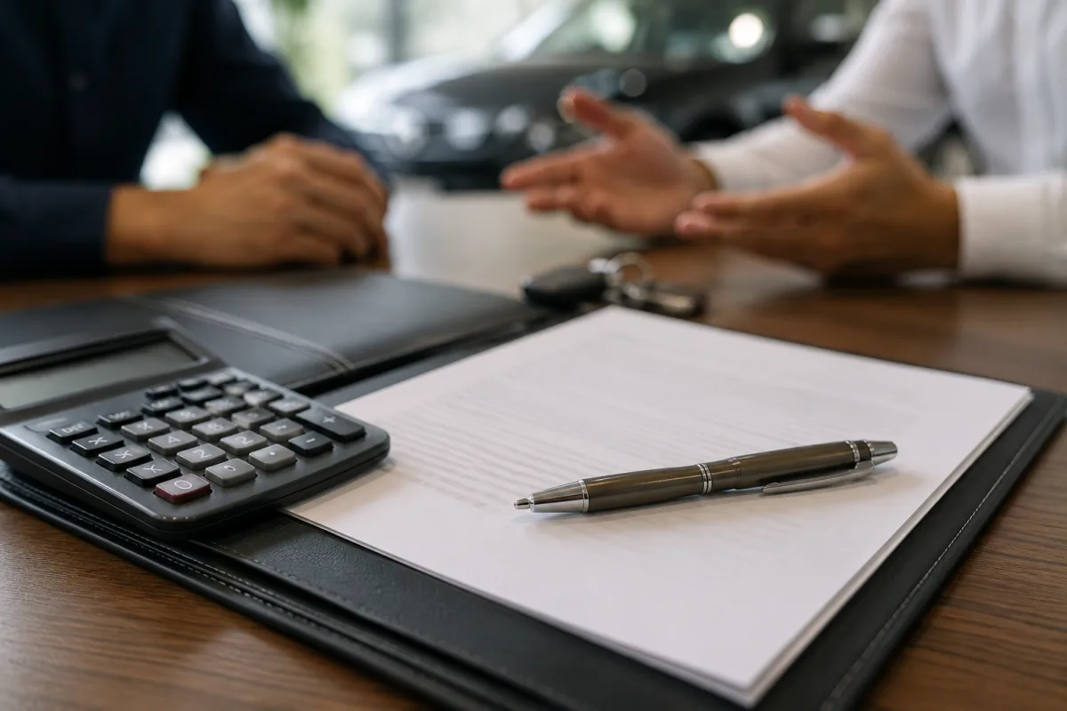 dealer financing paperwork review