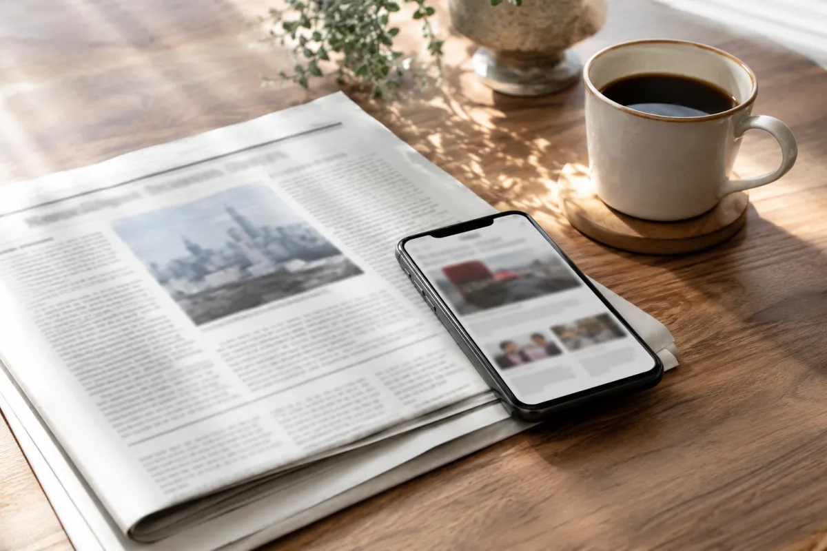 Digital news replacing print habits