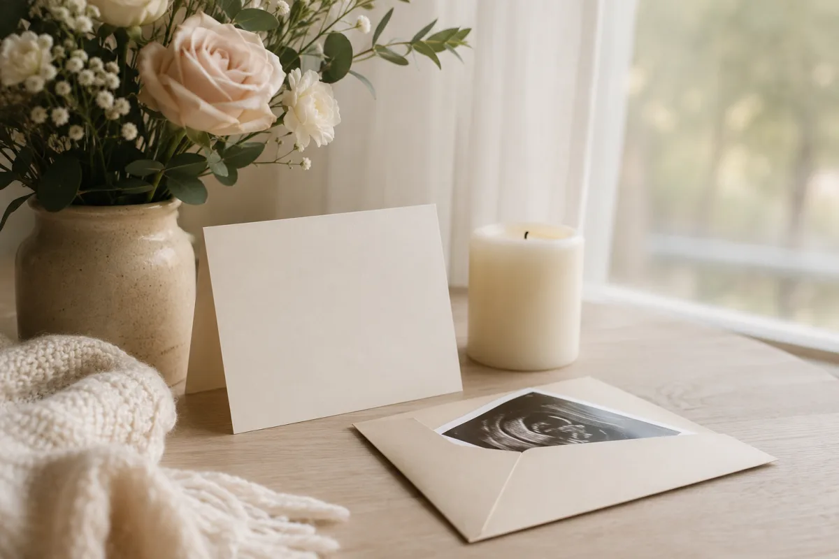 Gentle pregnancy announcement after loss