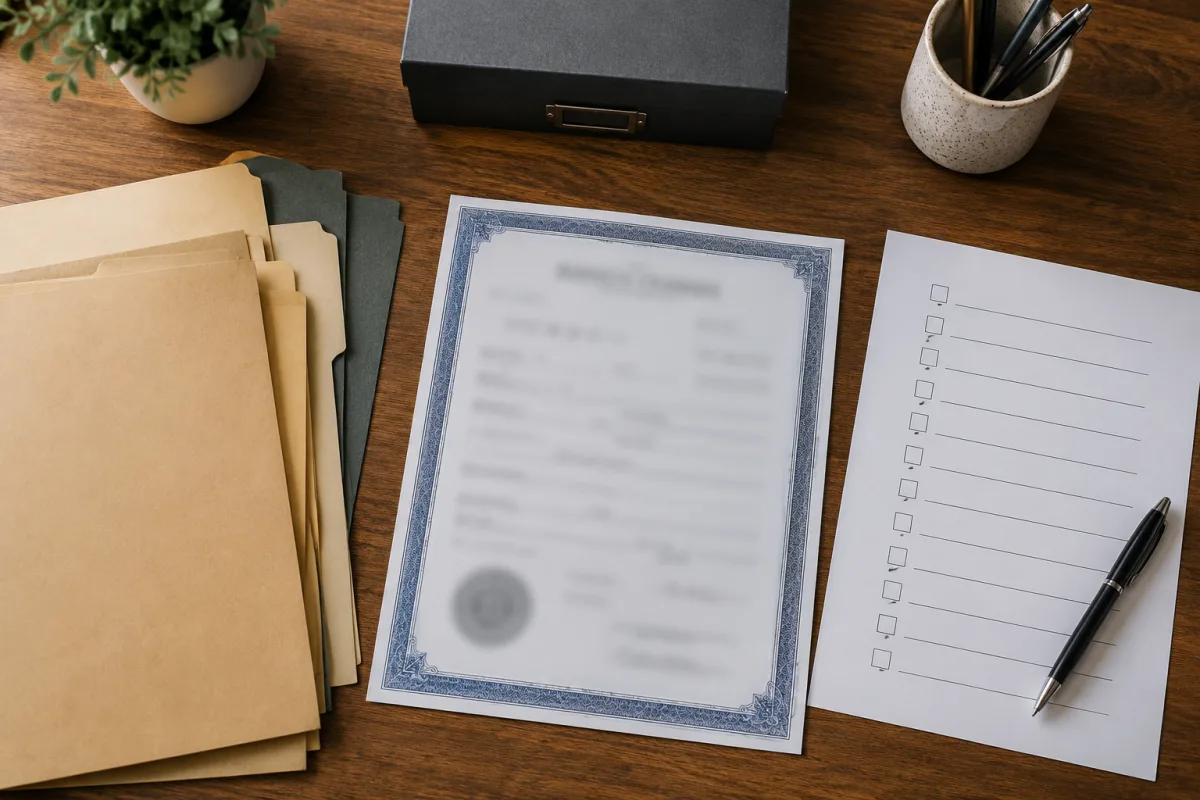 Probate document folder