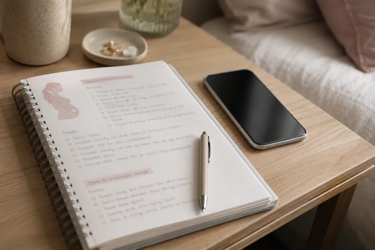 Pregnancy fatigue symptom notes