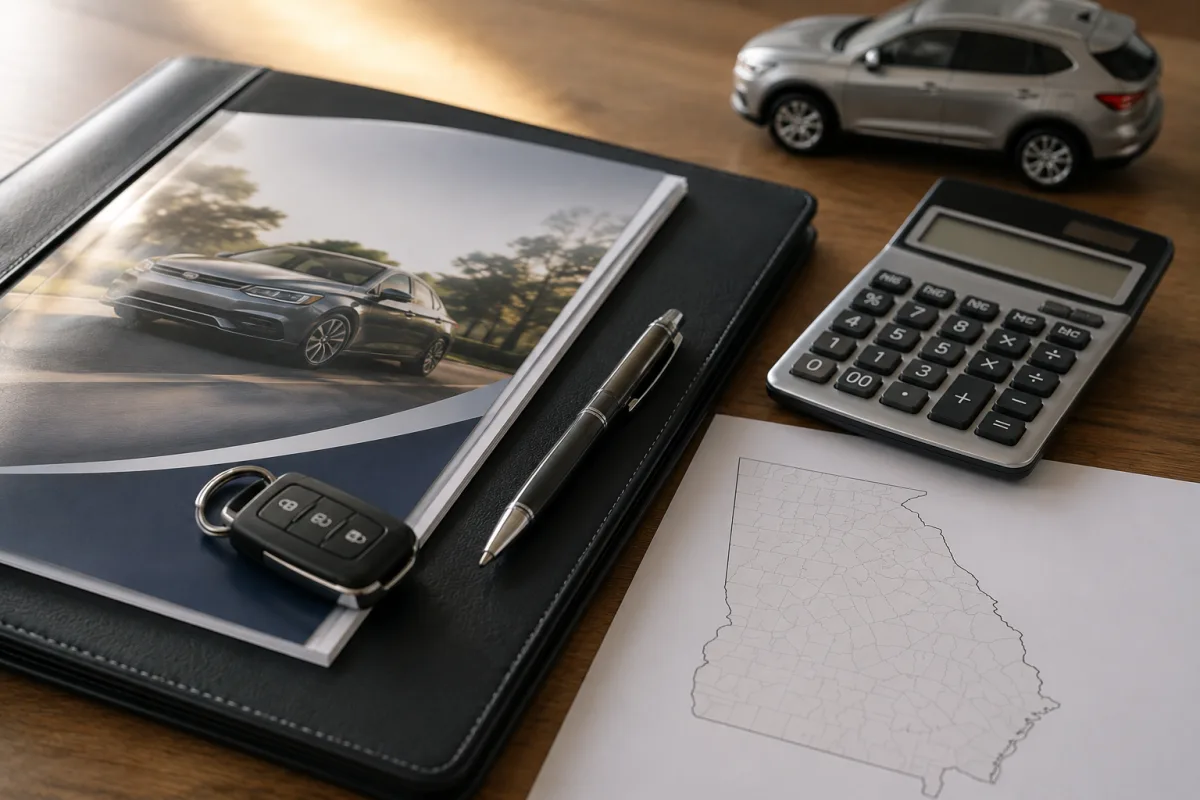 Georgia car TAVT paperwork