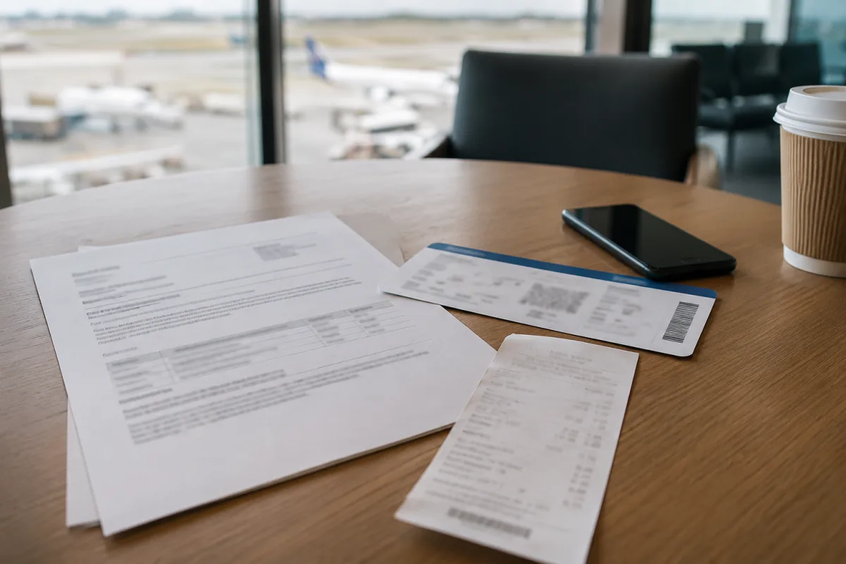 Flight delay claim documents