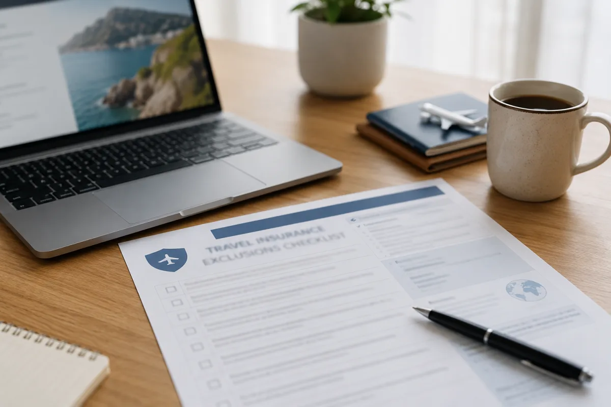 Travel insurance exclusions checklist