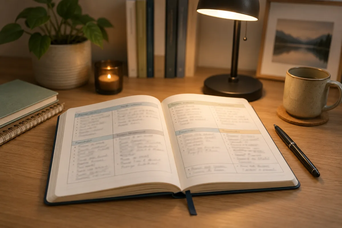 CBT thought record notebook