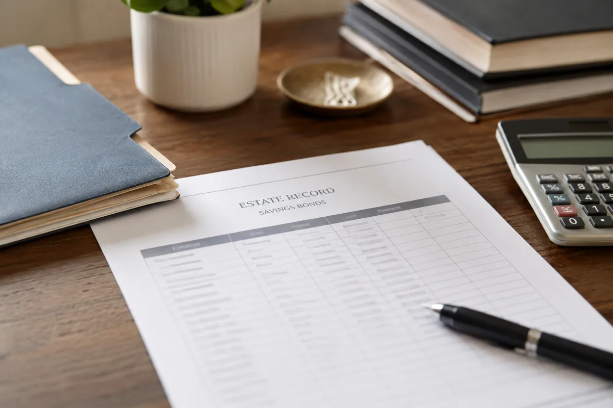 Savings bond estate records