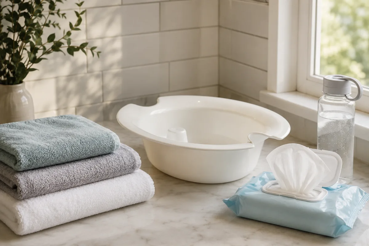 Pregnancy hemorrhoid comfort supplies