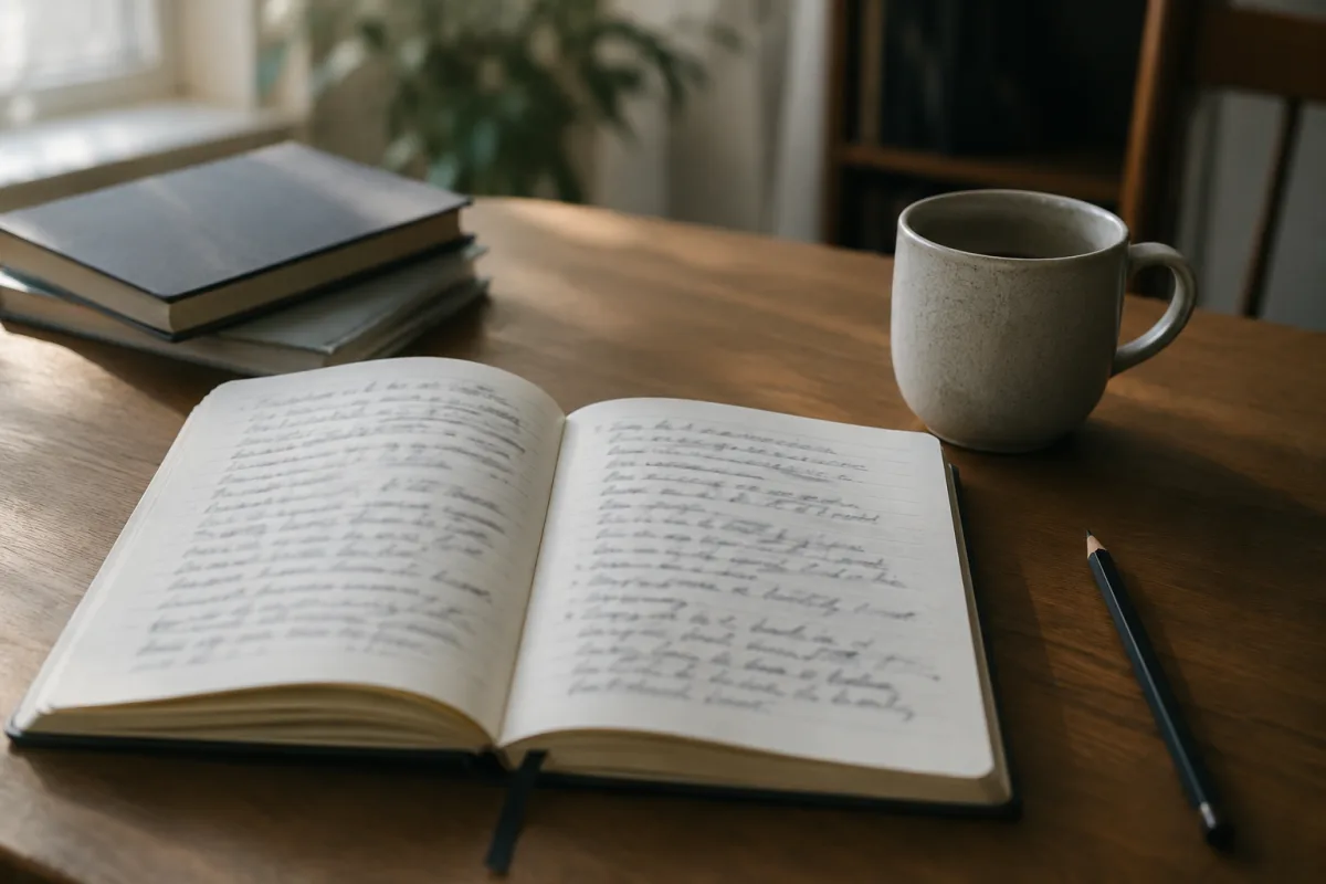 Self-talk notes rewritten into action language
